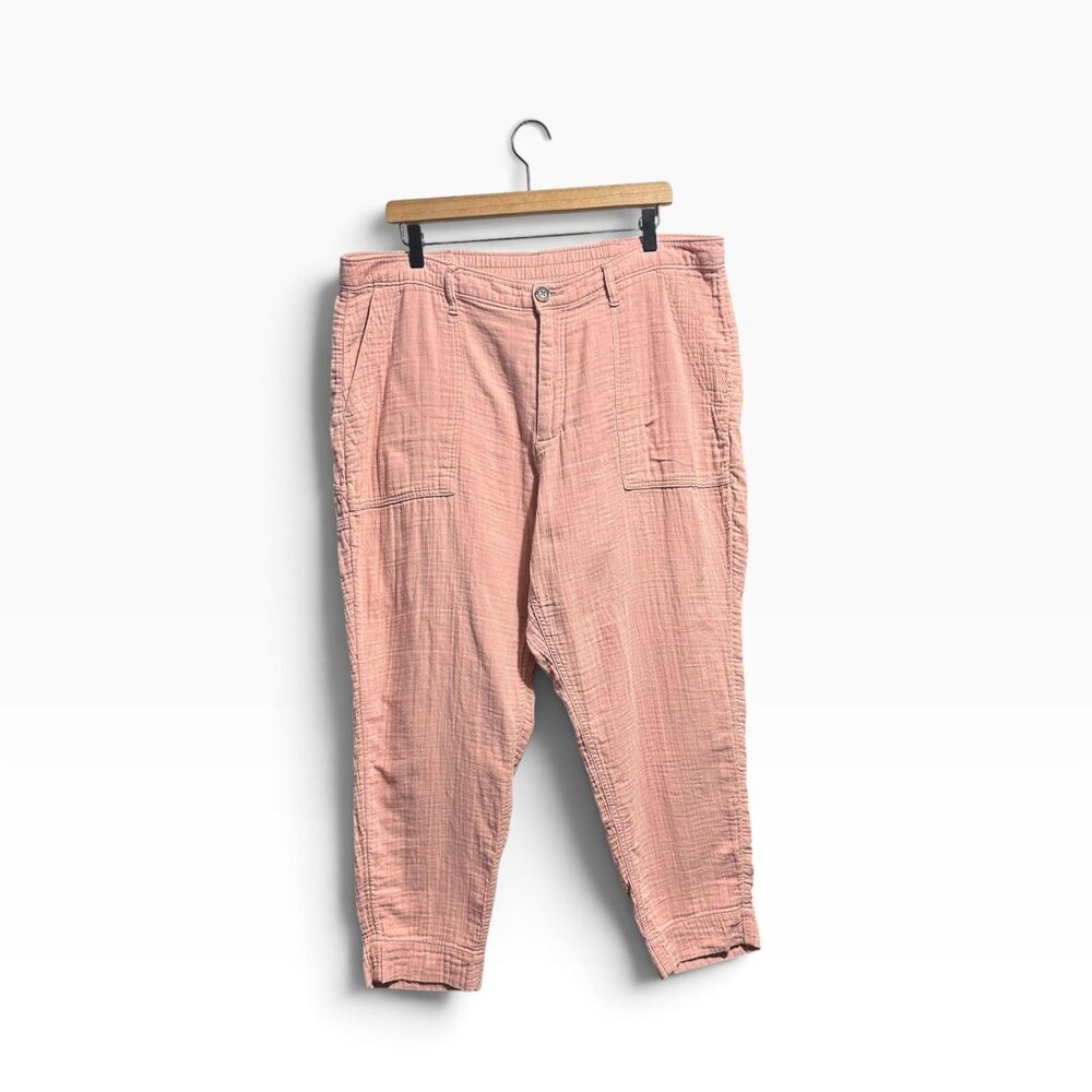 Old Navy Pants Women’s 16 Plus Size High Waisted Slouchy Tapered Pink Relaxed